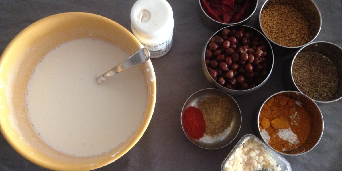 black chickpeas kadhi